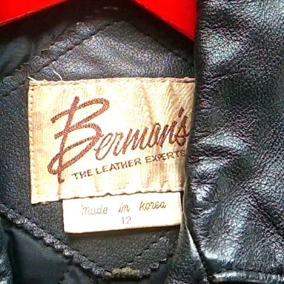 🖤 Vintage 70’s BLACK Berman’s NYC Leather Motorcycle Jacket  😎 - Picture 10 of 16